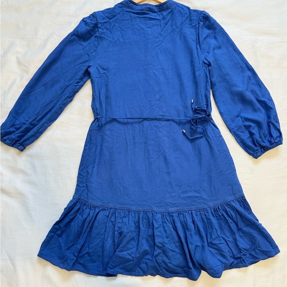 Nine West Women’s Blouson Sleeve Belted Dress Size S – Blue Casual - Picture 8 of 10